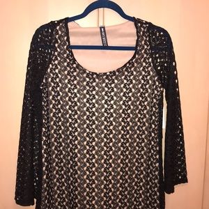 Design Lab Black Noir Lace Dress